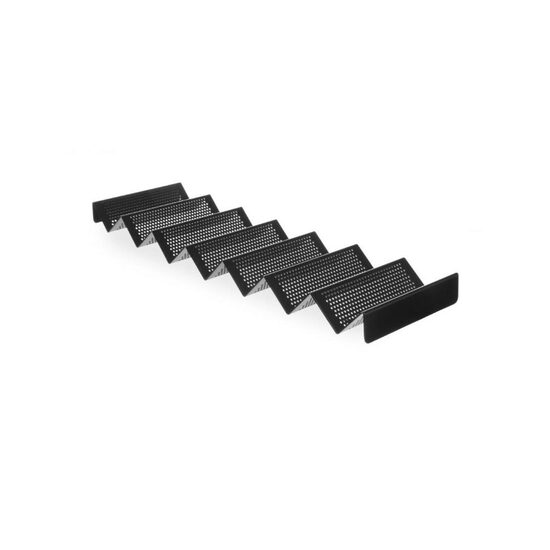 Suport perforat Hendi, din aluminiu, pentru servire, 7 baghete/hot-dog, 580x170x(H)40mm