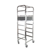 Carucior mobil pentru cosurile de spalat vase Hendi Inox 7x 500x500 mm