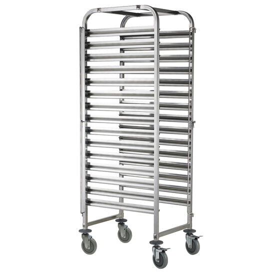 Carucior debarasare tavi, capacitate 15 tavi x GN 1/1(530x325mm), inox, 615x450x(H)1695 mm, Hendi