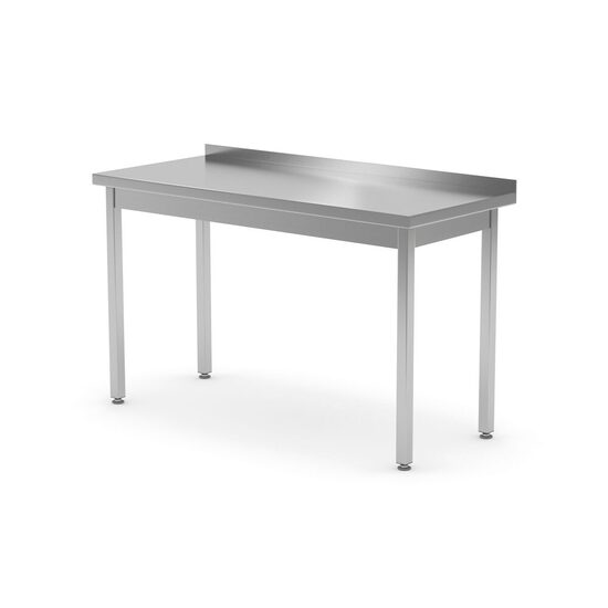 Работна маса с ръб, Hendi, готова за монтаж, Kitchen Line, 1200x600x(H)850mm