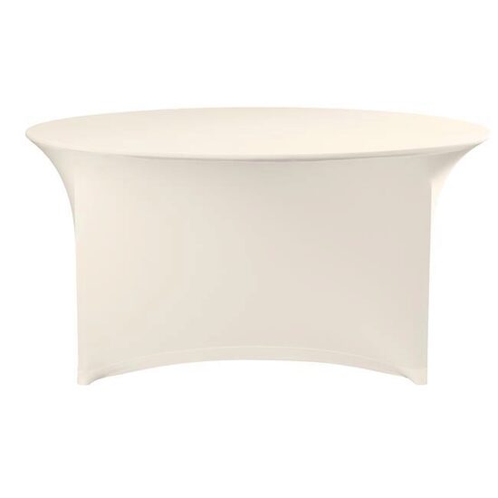 Fata de masa Symposium, Hendi, diametru 180cm, crem, 90% poliester 10% elastan