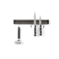 Suport magnetic pentru cutite, 60 cm, cu 6 carlige agatare, Hendi