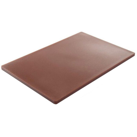 Tocator maro 450x300x12,7 mm, HACCP- pentru carne gatita, Hendi, polietilena HDPE 500, ambele fete potrivite pentru taiere