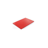 Tocator rosu, 600x400x(H)18 mm, polietilena HDPE 500, Hendi, 2 fete taiere, potrivit si pt uz profesional, respecta normele de igiena HACCP