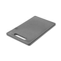 Tocator universal negru cu maner, 300x200x(H)10 mm, Hendi, polietilena HDPE, ambele parti potrivite pentru taiere, potrivit si la uz profesional