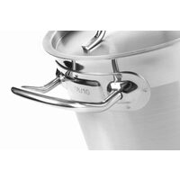 Cratita cu capac 1,5 Lit, 16 cm diametru x 7,5 cm inaltime, inox, gama Hendi Profi Line, potrivita si pt uz profesional