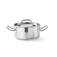 Cratita cu capac 7,5 Lit, 28 cm diametru x 12 cm inaltime, inox, Hendi Profi Line, potrivita si pentru uz profesional