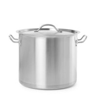 Oala cu capac, 71 Lit, 45 cm diametru x 45 cm inaltime, inox grosime 1 mm, gama Hendi Budget Line, potrivita si pt uz profesional