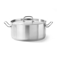 Cratita cu capac,3 Lit, 20 cm diametru x 9,5 cm inaltime, inox, gama Hendi Kitchen Line