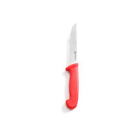 Cutit bucatarie, lama inox rezistenta de 15 cm, lungime cutit 29 cm, maner rosu, conform cu standardele de igiena HACCP, Hendi
