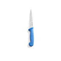 Cutit pentru transat carne / filetat, lama 15 cm / cutit 30 cm, maner albastru polipropilena, Hendi, respecta normele de igiena HACCP