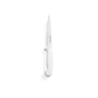 Cutit bucatarie profesional, ideal pentru transat carne, lama inox 15 cm, maner alb, lungime cutit 30 cm, respecta normele de igiena HACCP, Hendi