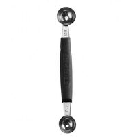 Lingurita dubla pentru ornare/fasonare fructe, legume,-Hendi, inox cu maner polipropilena, diametre 22/25 mm