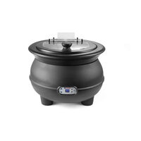 Incalzitor supa, electric, 450 W, 8 litri, izoltat termic, vas supa din inox 18/8, vas apa din aluminiu, termostat reglabil, panou digital, alarma nivel scazut de apa, 370x(H)300 mm