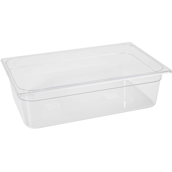 Tava Hendi Gastronorm GN 1/1 200 mm, 28 lt, policarbonat transparent, rezistenta  la temperatura -40 gr. Celsius/ 110 gr. Celsius