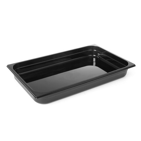 Tava profesionala Gastronorm 1/1 policarbonat negru 14 litri, 530x325x(H)100 mm Hendi