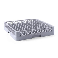 Cos pahare pentru masina de spalat pahare Hendi Polipropilena 49 compartimente 500x500x(H)104 mm Gri