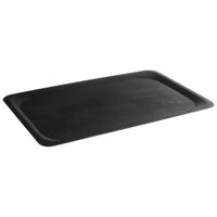 Tava servire dretunghiulara, Hendi, polipropilena neagra cu suprafata din cauciuc anti-alunecare, 255x355 mm