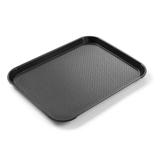 Tava servire fast food neagra din polipropilena Hendi 265x345 mm