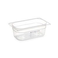 Tava gastronorm Gastronorm 1/4, 265x162x(H) 100 mm, 2.8 litri cu marcaj HACCP, polipropilena, Hendi