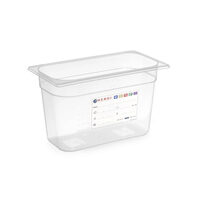 Tava gastronorm Gastronorm 1/4, 265x162x(H) 65 mm, 1.8 litri cu marcaj HACCP, polipropilena, Hendi