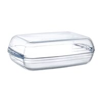 Tavă WITHLID OVENCHEF, Duralex,  din sticla transparenta, 6000 ml.set 2 buc.370x220x(H)150 mm