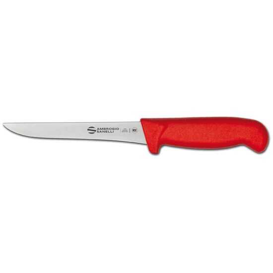 Нож за обезкостяване Supra Colore, Ambrogio Sanelli, тясно острие, червен, (L) 300 mm