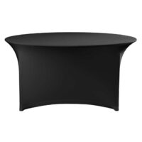 Fata de masa Symposium, Hendi, diametru 180cm, Negru, , 90% poliester 10% elastan