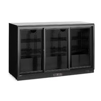 Хладилник за бар с тройни плъзгащи се врати, Arktic, 308л, черно, 220-240В/160Вт, 1350x520x(H)865мм