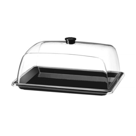 Правоъгълна тава с капак, HENDI, GN 1/2, Прозрачен, 335x275x(H)165мм