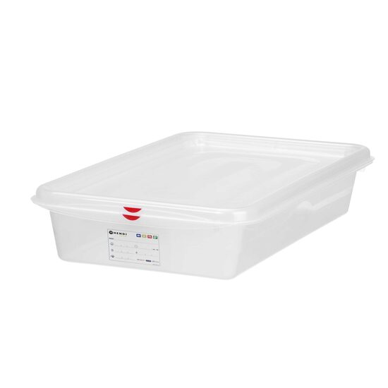 Контейнер GN 2/3 полипропилен, HENDI, GN 2/3, 9л, Прозрачен, 354x325x(H)100мм