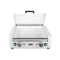 Ролков грил за колбаси - 2 зони с енергоспестяващ капак, HENDI, 220-240В/980Вт, 566x527x(H)259мм