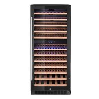 Охладител за вино, 2 зони, 124 бутилки, Arktic, 265л, черно, 569x595x(H)1397мм