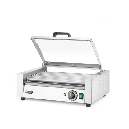 Ролков грил за колбаси, 1-зона с енергоспестяващ капак, HENDI, 230В/790Вт, 566x450x(H)259мм