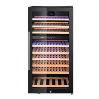 Охладител за вино, 2 зони, 91 бутилки, Arktic, 230л, черно, 569x595x(H)1215мм