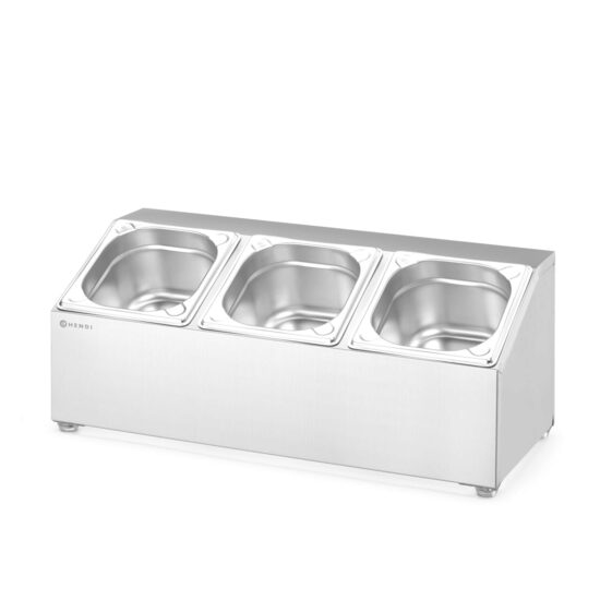 Поставка за Gastronorm контейнери , HENDI, 3 отделения, 512x245x(H)215мм