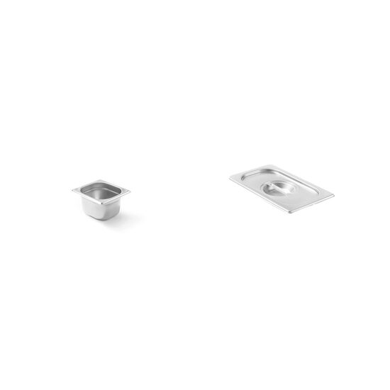 Комплект Тава GN 1/6 100mm 1.6L + Капак GN 1/6 неръждаема стомана