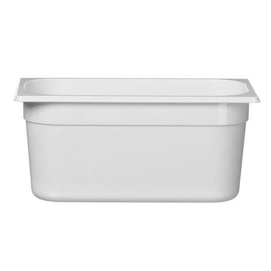 Бял поликарбонатен гурме поднос, HENDI, GN 1/3, 5.7 L, бял, 325x176x(H)150mm